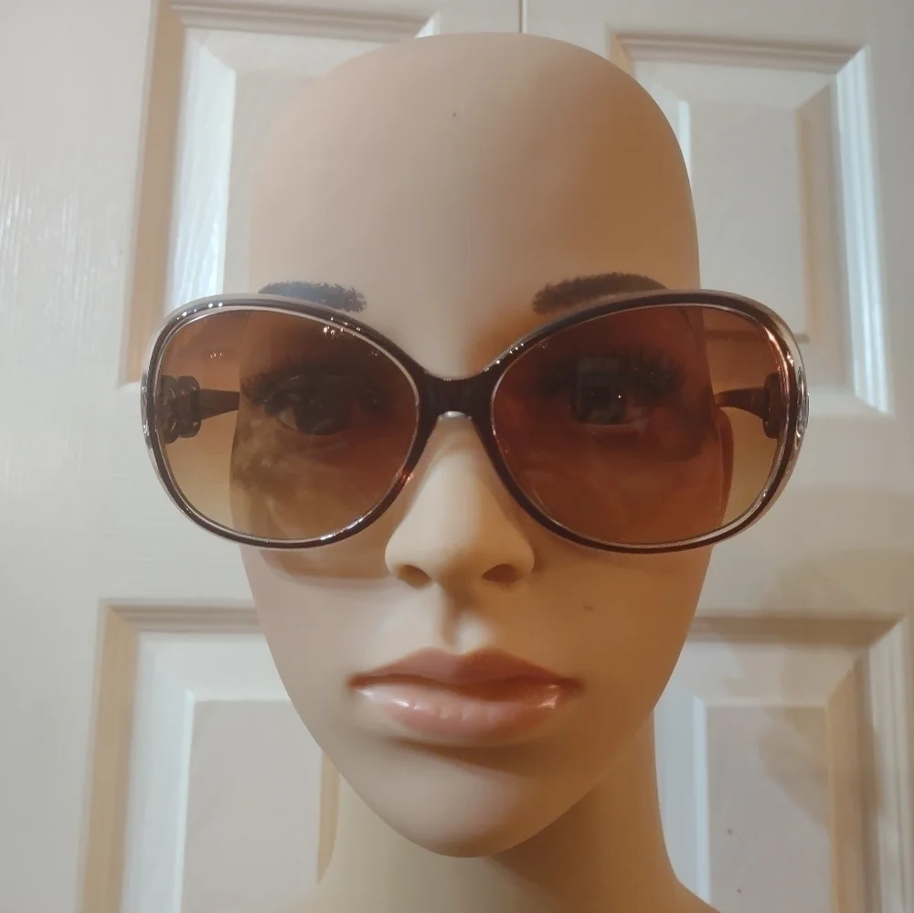 New women's fashion brown and clear sunglasses